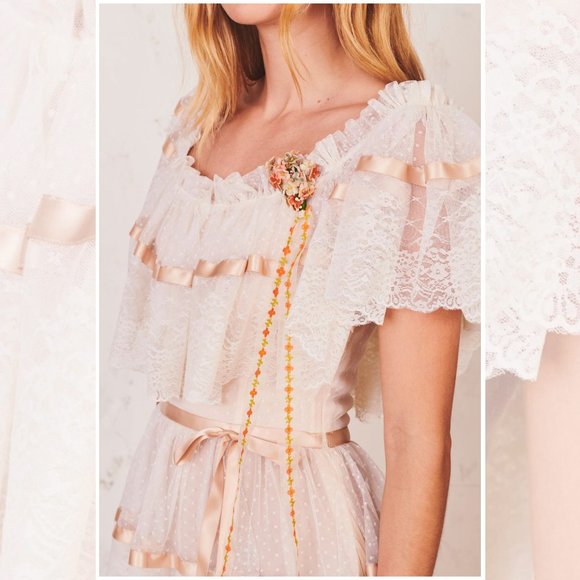 LoveShackFancy LIMITED EDITION RARE Fabia Wedding Dress Gown - Picture 3 of 16